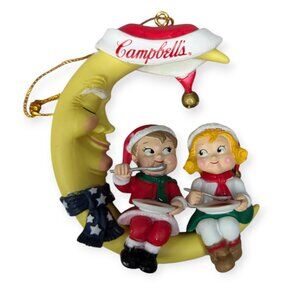 Vintage 1995 Campbell's Soup Kids on the Moon Christmas Ornament w/Original Box